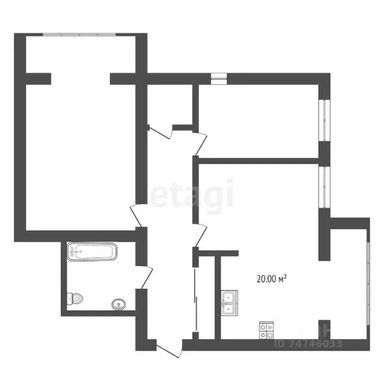 3-к кв. Крым, Сакский район, с. Уютное ул. Кирова, 16 (87.0 м) - Фото 2