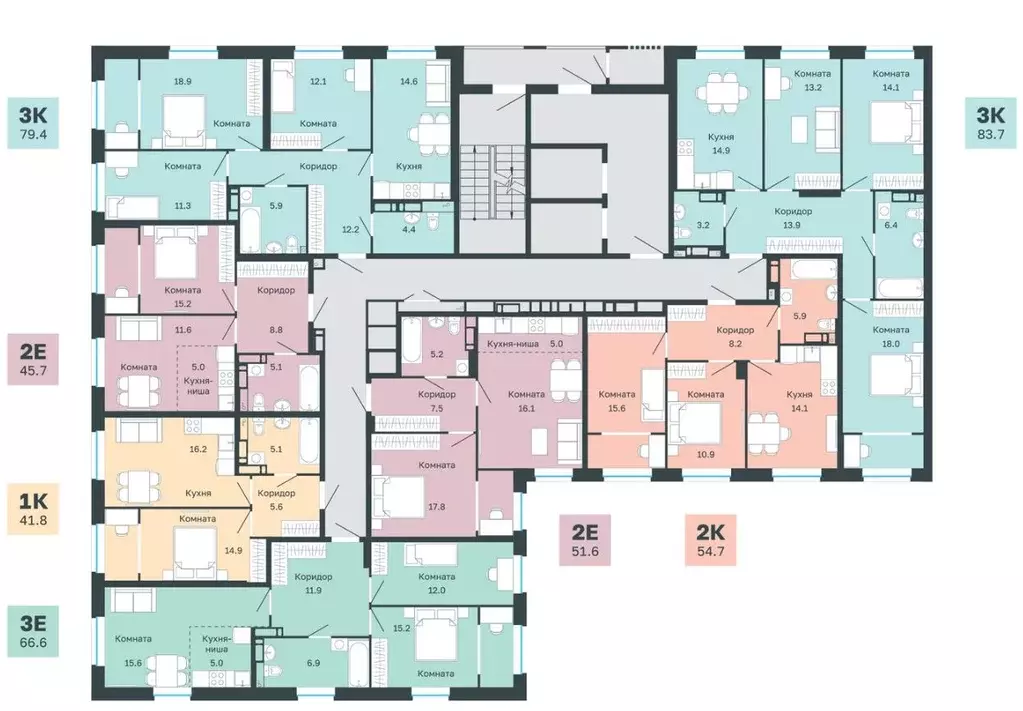 2-к кв. Пермский край, Пермь Парковый просп., 24 (51.6 м) - Фото 2