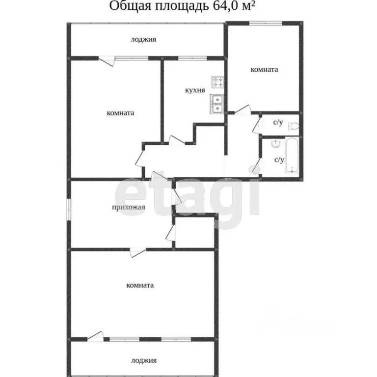 3-к кв. Ханты-Мансийский АО, Сургут ул. Лермонтова, 13 (76.0 м) - Фото 1