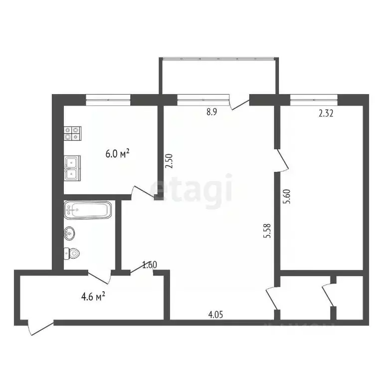 2-к кв. Ярославская область, Ярославль ул. Лермонтова, 32 (45.3 м) - Фото 1