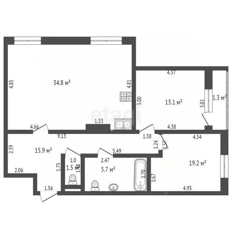 3-к кв. Мордовия, Саранск просп. Ленина, 23а (86.0 м) - Фото 0
