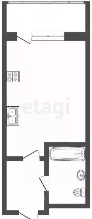 Студия Краснодарский край, Анапа Рождественская ул., 55к1 (28.0 м) - Фото 1