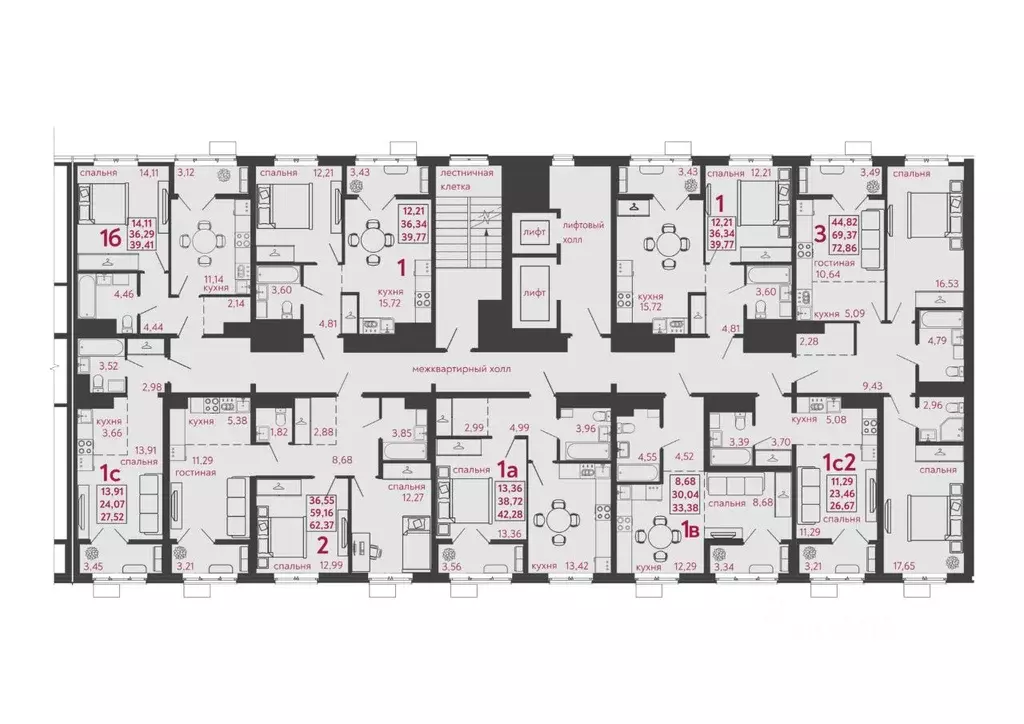 1-к кв. Пензенская область, Пенза ул. Баталина (39.41 м) - Фото 2