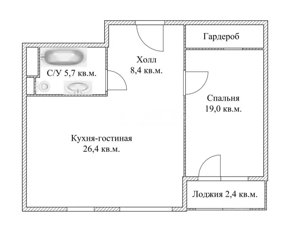 2-к кв. Москва Мантулинская ул., 9к6 (59.4 м) - Фото 2