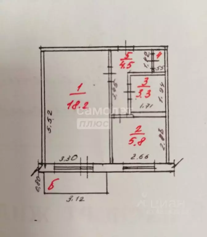 1-к кв. Марий Эл, Оршанка пгт ул. Строителей, 10 (32.6 м) - Фото 2