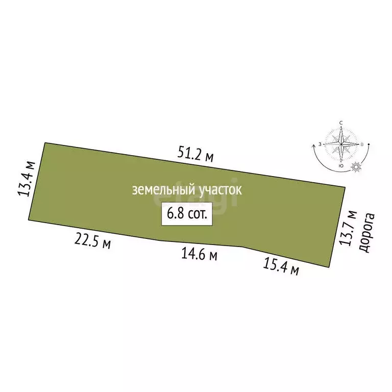 Участок в Заводоуковск, Октябрьская улица (6.76 м) - Фото 1