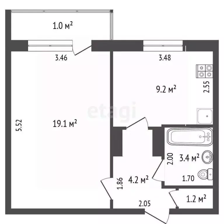 1-к кв. Мордовия, Саранск ул. Воинова, 42 (37.1 м) - Фото 1