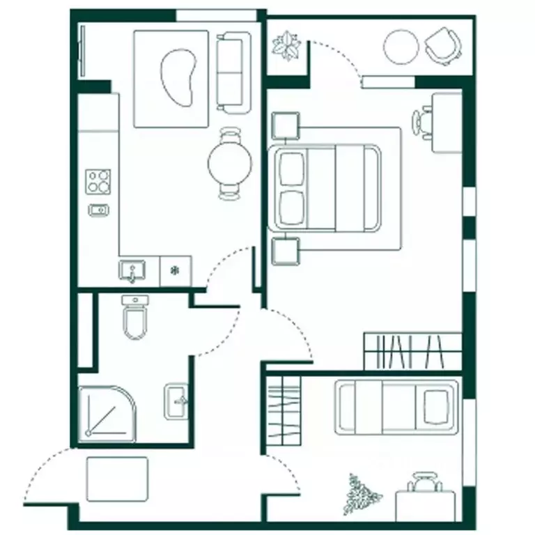2-к кв. Дагестан, Дербент Новая История жилой комплекс (49.55 м) - Фото 1
