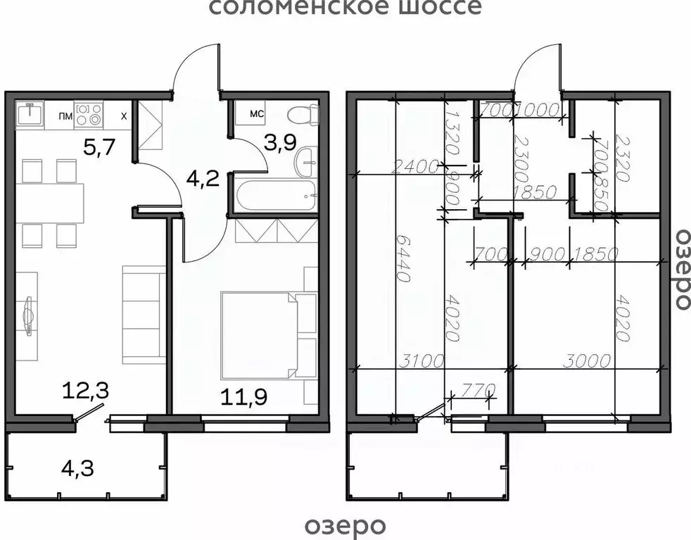 2-к кв. Карелия, Петрозаводск Район Северная промзона, Вороний Наволок ... - Фото 0