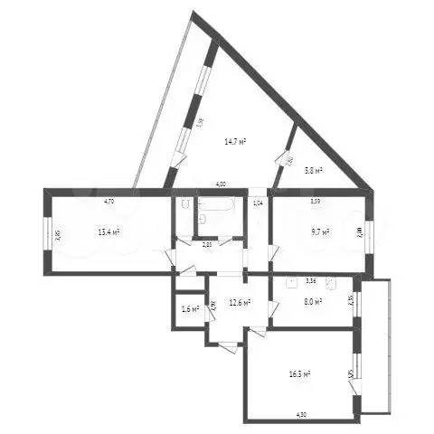 4-к. квартира, 84,8 м, 9/10 эт. - Фото 0