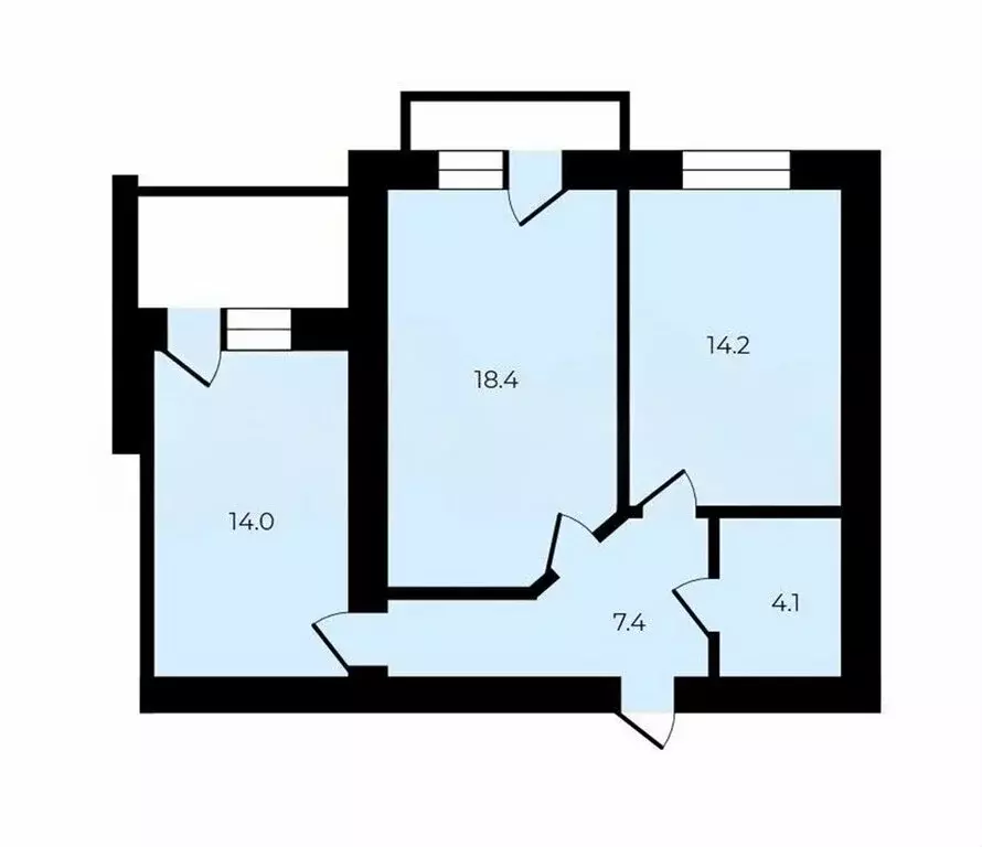 2-комнатная квартира: Липецк, улица Теперика, 1 (65.6 м) - Фото 2