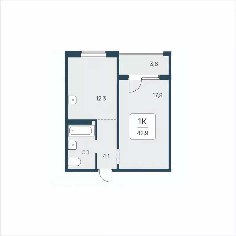 1-к кв. Новосибирская область, Новосибирск ул. Сибиряков-Гвардейцев, ... - Фото 1