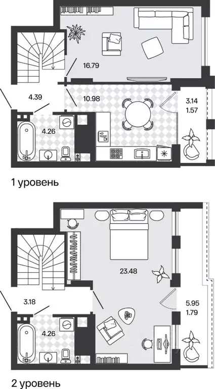 2-к кв. Калининградская область, Гурьевский муниципальный округ, пос. ... - Фото 1