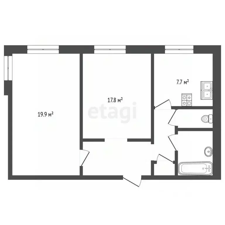 Комната Москва Новочеремушкинская ул., 11К1 (19.2 м) - Фото 2