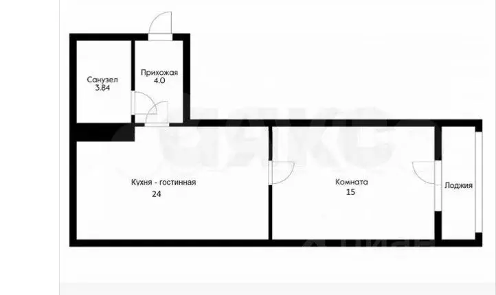 1-к кв. Краснодарский край, Краснодар Школьный мкр, ул. Школьная, 13/9 ... - Фото 1