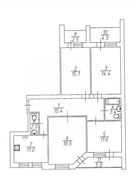 4-к кв. Саратовская область, Саратов Ульяновская ул., 27/35 (91.0 м) - Фото 2