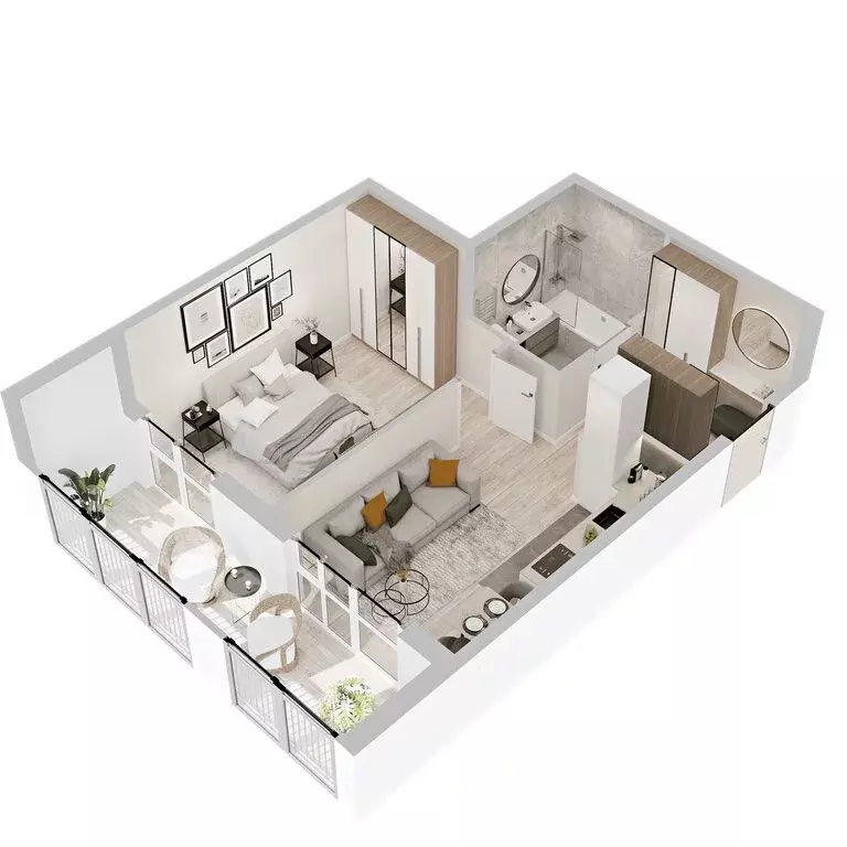 1-комнатная квартира: Кострома, микрорайон Новый город (43.8 м) - Фото 1