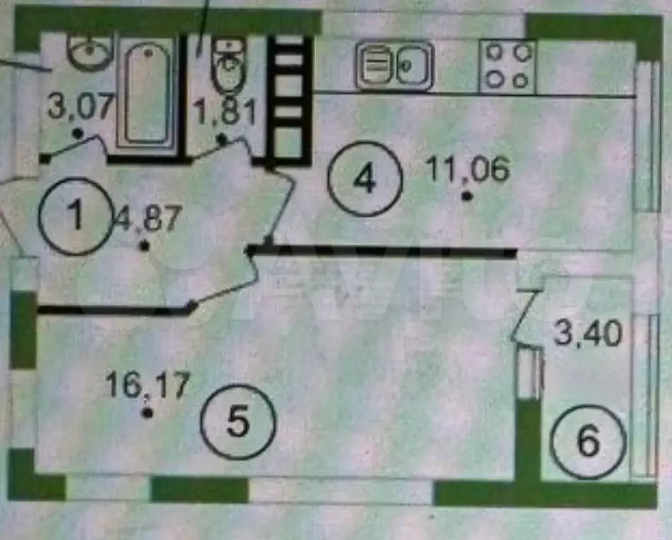 1-к. квартира, 41 м, 4/18 эт. - Фото 0