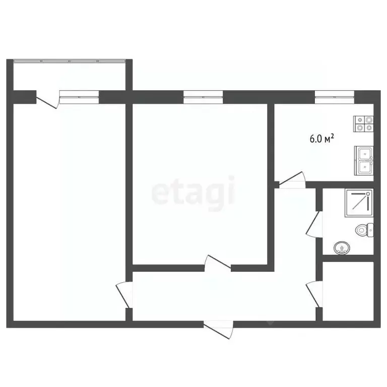 2-к кв. Тамбовская область, Тамбов Советская ул., 167А (43.7 м) - Фото 2