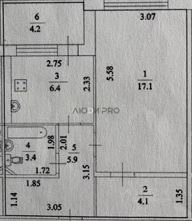 1-к кв. Башкортостан, Уфа ул. Георгия Мушникова, 13/4 (36.9 м) - Фото 2