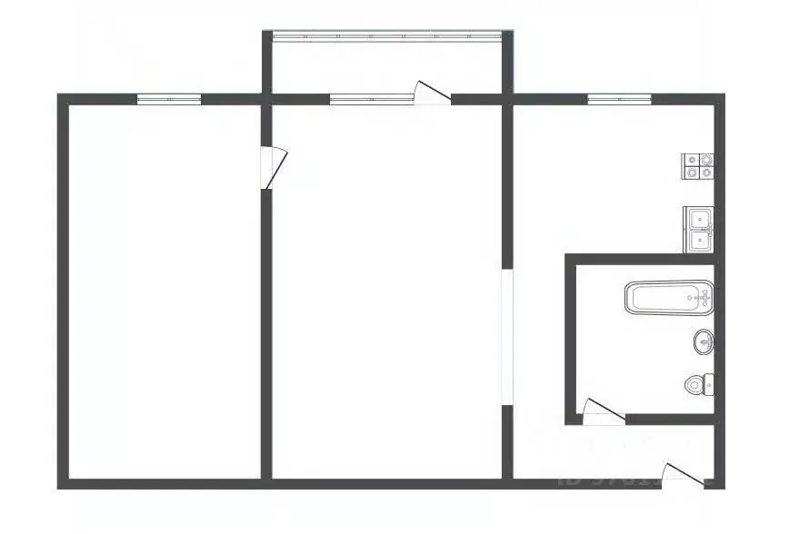 2-к кв. Кемеровская область, Прокопьевск ул. Карла Либкнехта, 7А (43.9 ... - Фото 2