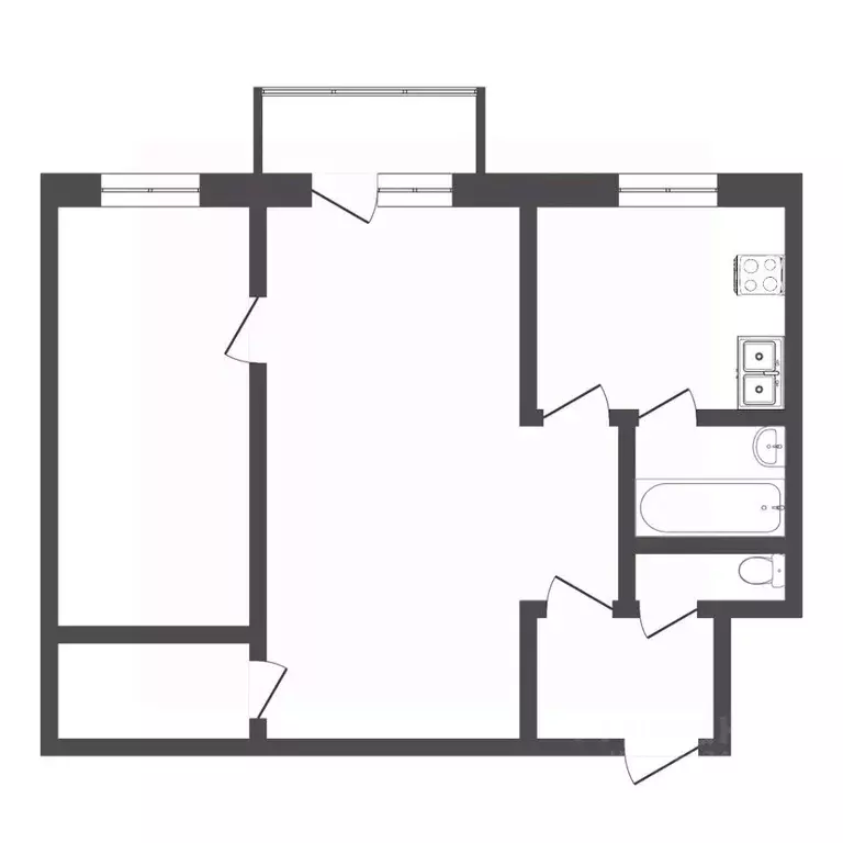 2-к кв. Тюменская область, Тюмень Ямская ул., 114 (40.4 м) - Фото 1