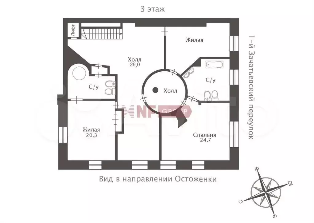 5-к. квартира, 301,5 м, 3/6 эт. - Фото 0