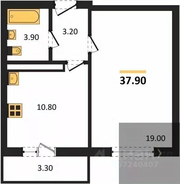 1-к кв. Воронежская область, Воронеж ул. Шидловского, 38 (37.9 м) - Фото 1