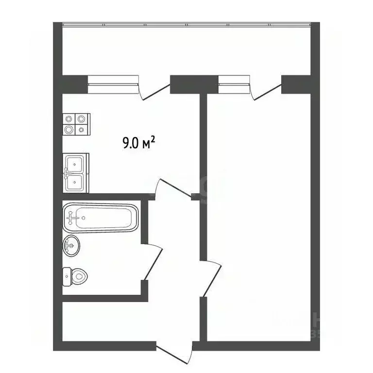 1-к кв. Алтайский край, Новоалтайск ул. Космонавтов, 21 (32.0 м) - Фото 1