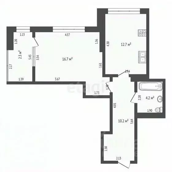 1-к кв. Крым, Ялта ул. Красноармейская, 36Бк2 (47.0 м) - Фото 2