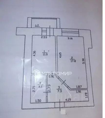 1-к кв. Кировская область, Киров ул. Риммы Юровской, 9 (42.0 м) - Фото 2