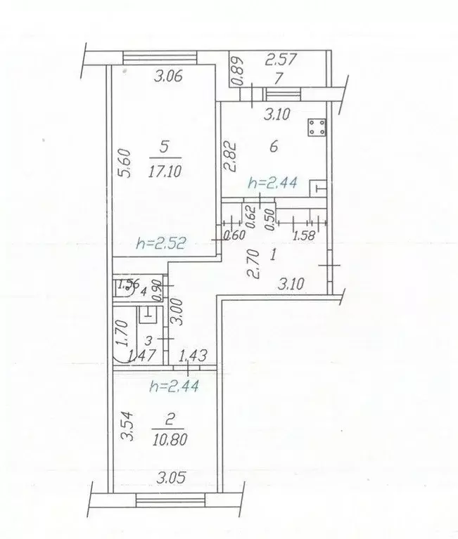 2-к кв. Чувашия, Чебоксары ул. Шумилова, 15 (52.9 м) - Фото 1