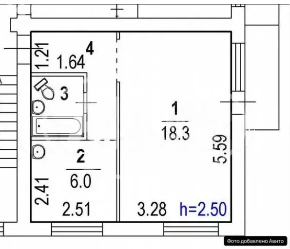 1-комнатная квартира: Чайковский, улица Гагарина, 29 (31.2 м) - Фото 1