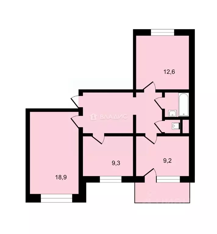 3-к кв. Липецкая область, Липецк ул. Имени Мичурина, 38А (67.7 м) - Фото 1