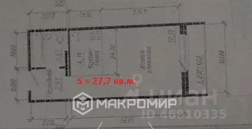 Студия Новосибирская область, Новосибирск ул. Фадеева, 66/9 (27.7 м) - Фото 1