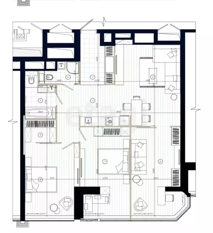 3-к кв. Приморский край, Владивосток ул. Арсеньева, 2А (112.5 м) - Фото 1