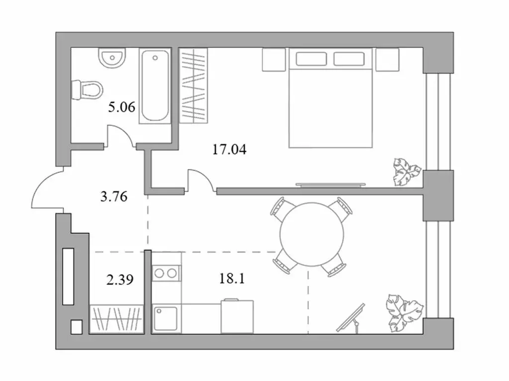 1-комнатная квартира: Москва, Дубининская улица, 17с2 (46.35 м) - Фото 1