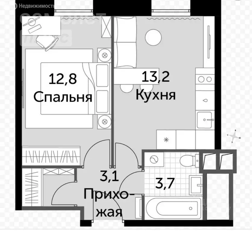 1-комнатная квартира: Москва, Волоколамское шоссе, 71/22к3 (34 м) - Фото 0