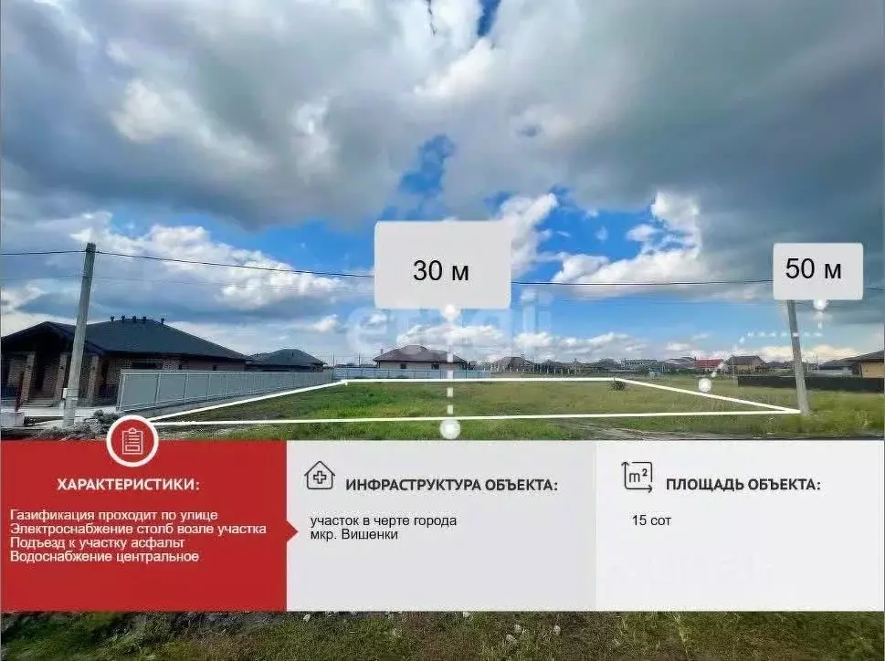 Участок в Белгородская область, Старый Оскол ул. Вешняя (15.0 сот.) - Фото 1