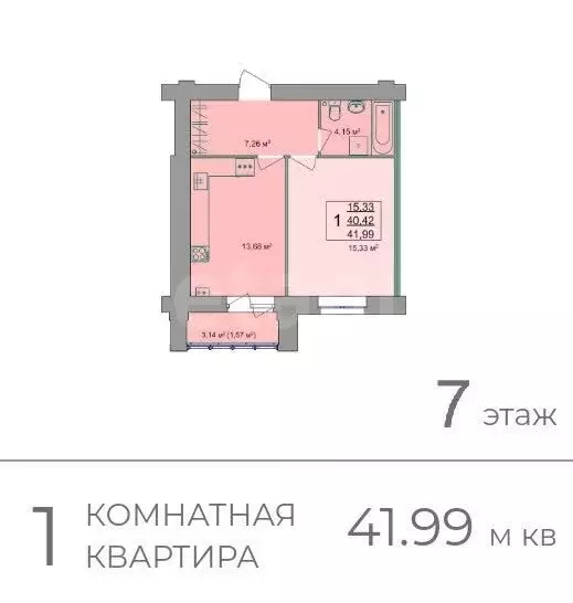 1-комнатная квартира: Кострома, Привокзальная улица, 12 (40.42 м) - Фото 0