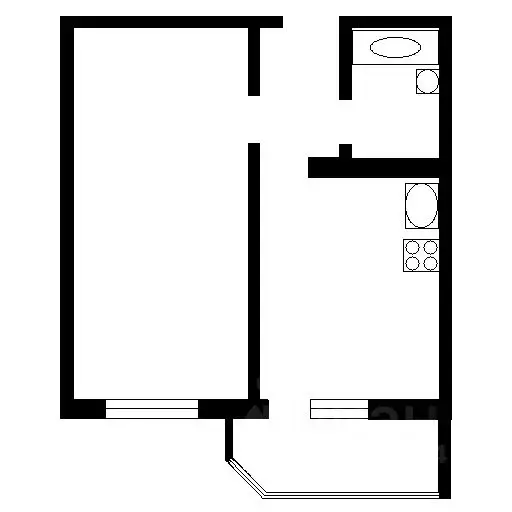 1-к кв. Москва ул. Корабельная, 17к1 (44.0 м) - Фото 1