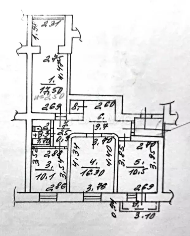 3-к кв. Краснодарский край, Ейск Баррикадная ул., 27/3 (71.4 м) - Фото 2
