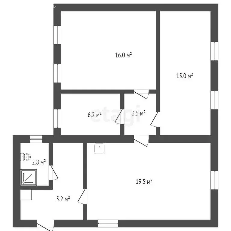 Дом в Юрга, Коммунистическая улица (68.2 м) - Фото 1
