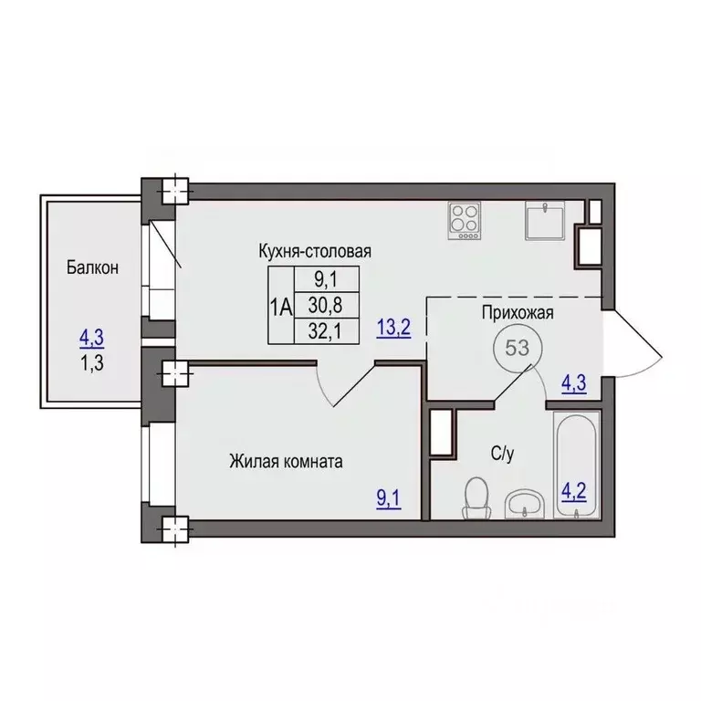 1-к кв. Псковская область, Псковский район, Завеличенская волость, д. ... - Фото 1