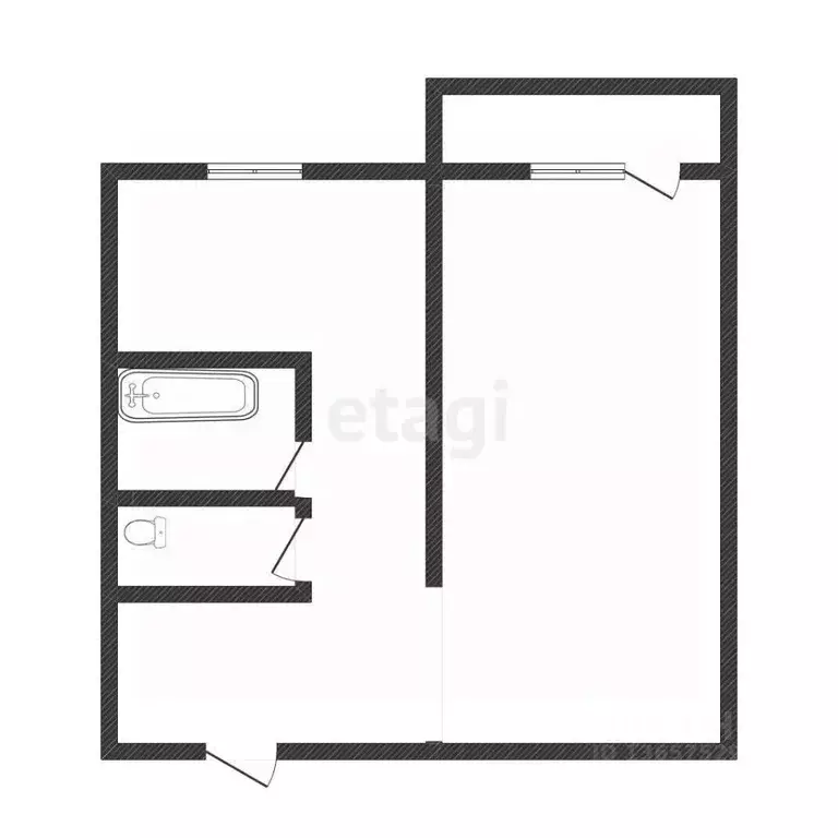 1-к кв. Иркутская область, Иркутск ул. Центральная, 15 (29.4 м) - Фото 1