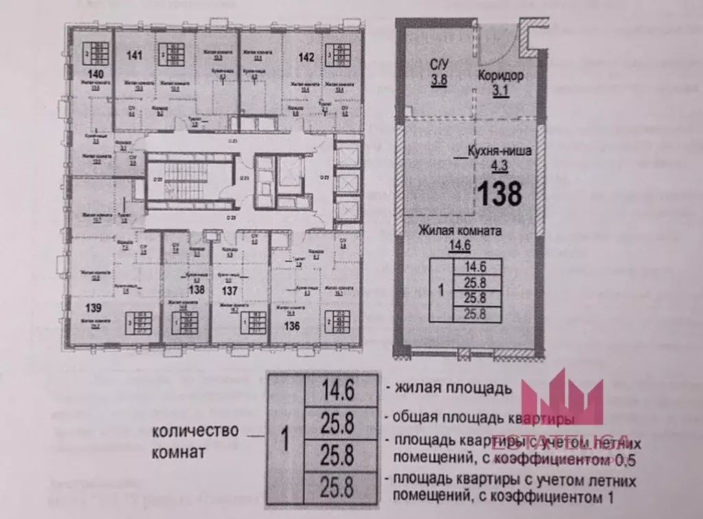 Студия Москва Новоостаповская ул., 16к1 (25.7 м) - Фото 2
