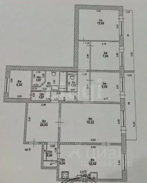 5-к кв. Ульяновская область, Ульяновск Ульяновский просп., 15 (99.2 м) - Фото 1