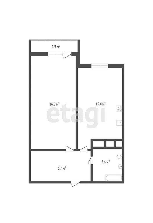 1-комнатная квартира: Ярославль, улица Попова, 16 (34 м) - Фото 1