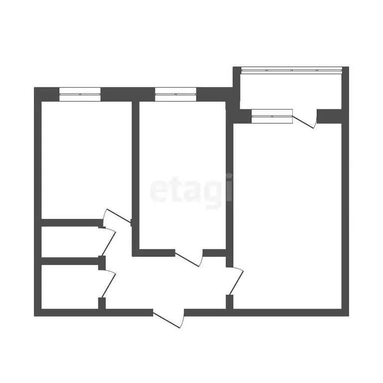 2-комнатная квартира: Бийск, улица Машиностроителей, 29 (53.2 м) - Фото 1