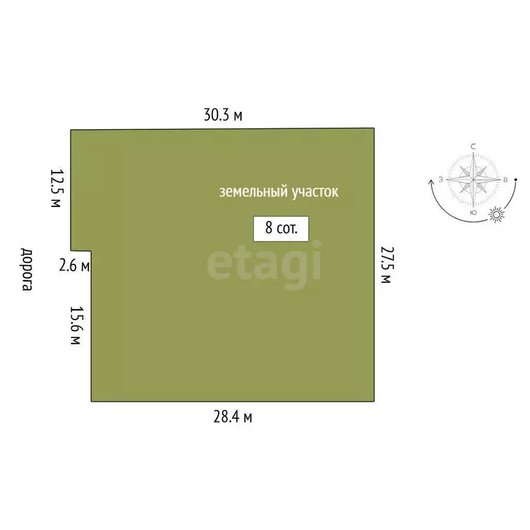 Участок в Тюменский муниципальный округ, ДНТ Дачи Хюгге (8 м) - Фото 1